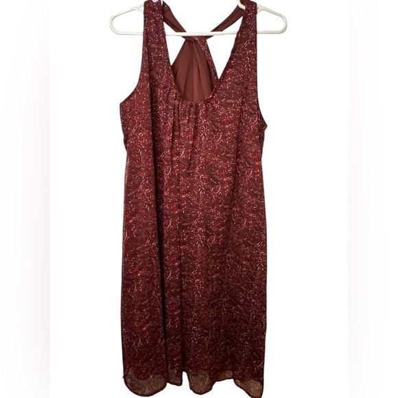 CONVERSE ONE STAR Red Paisley Racerback Midi Style Dress XL - Picture 1 of 7